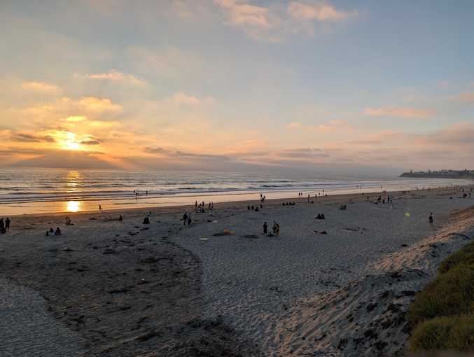 Coastal view in San Diego at golden hour