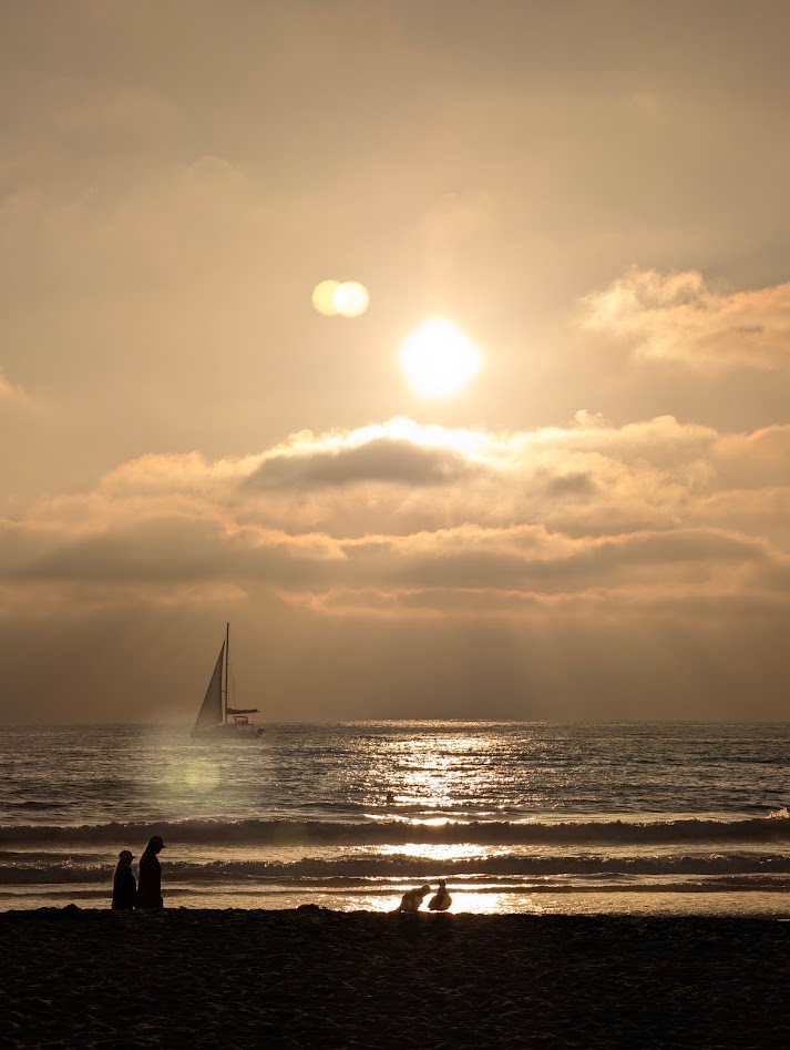 Golden-hour walk along the San Diego coast