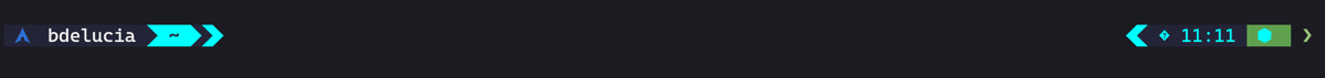 Terminal with a customized Starship prompt